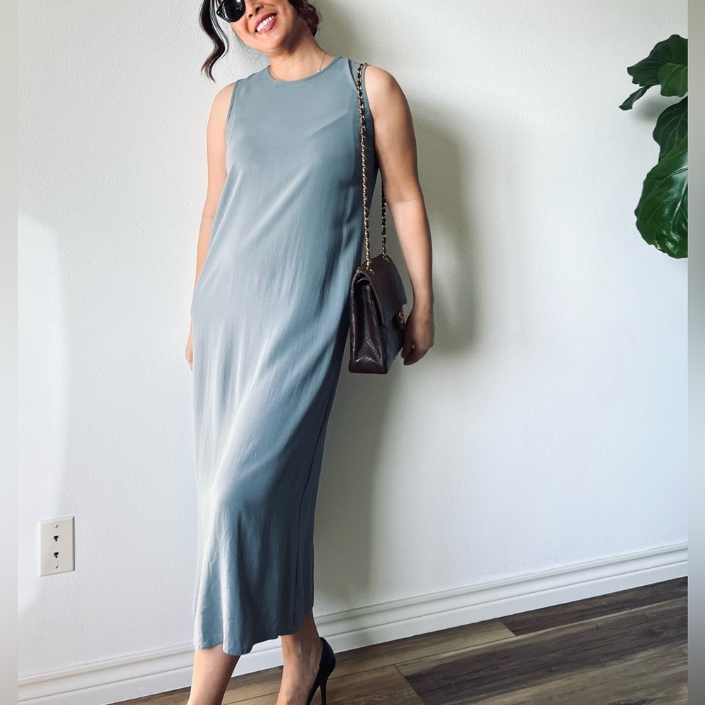 Eileen Fisher Silk MIDI Dress - Picture 2 of 12